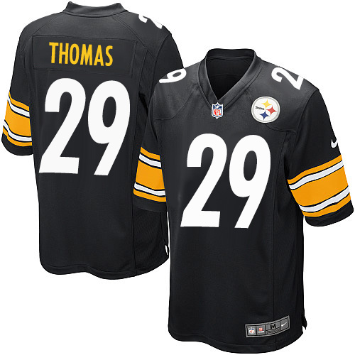 Men's Game Shamarko Thomas Nike Jersey Black Home - #29 NFL Pittsburgh Steelers